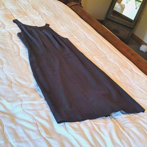 LOFT Dresses & Skirts - Loft Size 0 Navy Blue Linen Sleeveless Dress